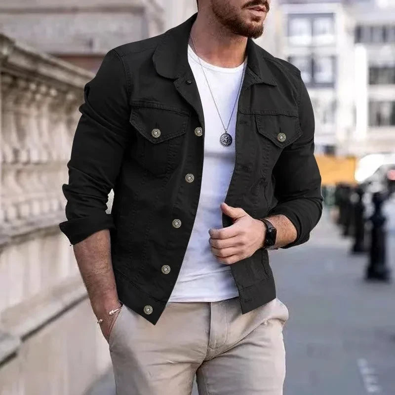 Men's Hip-Hop Denim Jacket