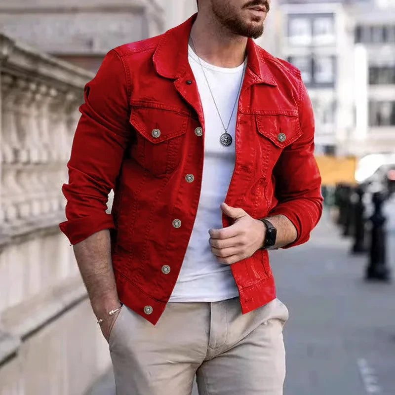 Men's Hip-Hop Denim Jacket