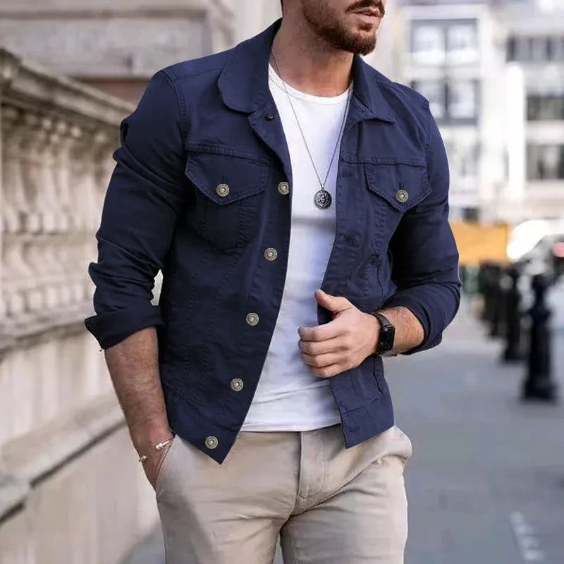Men's Hip-Hop Denim Jacket